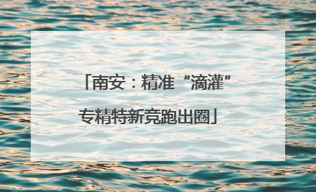 南安：精准“滴灌”专精特新竞跑出圈