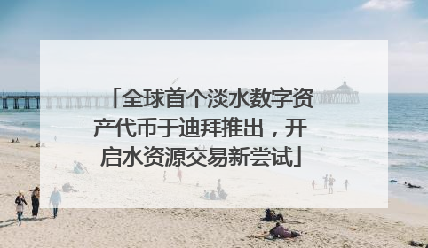 全球首个淡水数字资产代币于迪拜推出，开启水资源交易新尝试