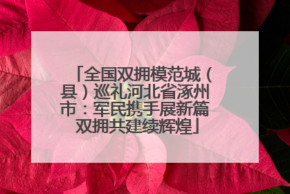 全国双拥模范城（县）巡礼河北省涿州市：军民携手展新篇 双拥共建续辉煌