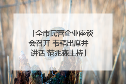 全市民营企业座谈会召开 韦韬出席并讲话 范兆森主持