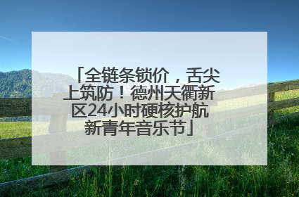 全链条锁价，舌尖上筑防！德州天衢新区24小时硬核护航新青年音乐节