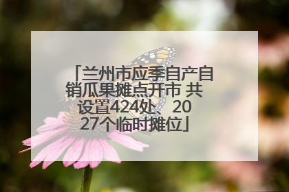 兰州市应季自产自销瓜果摊点开市 共设置424处、2027个临时摊位