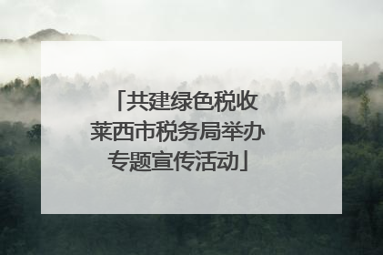 共建绿色税收 莱西市税务局举办专题宣传活动