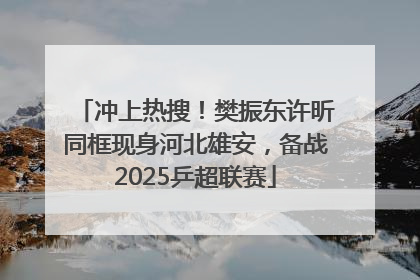 冲上热搜！樊振东许昕同框现身河北雄安，备战2025乒超联赛