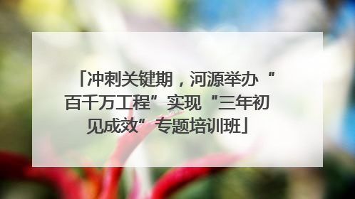 冲刺关键期，河源举办“百千万工程”实现“三年初见成效”专题培训班