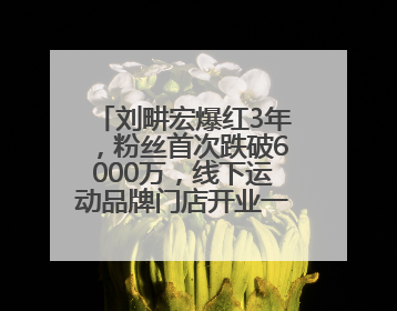 刘畊宏爆红3年，粉丝首次跌破6000万，线下运动品牌门店开业一周实景曝光