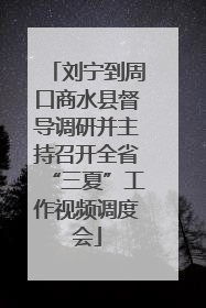 刘宁到周口商水县督导调研并主持召开全省“三夏”工作视频调度会