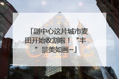副中心这片城市麦田开始收割啦！“丰”景美如画~