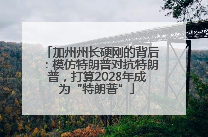 加州州长硬刚的背后：模仿特朗普对抗特朗普，打算2028年成为“特朗普”