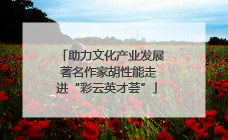 助力文化产业发展 著名作家胡性能走进“彩云英才荟”
