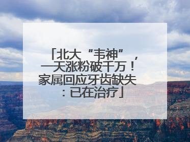 北大“韦神”，一天涨粉破千万！家属回应牙齿缺失：已在治疗