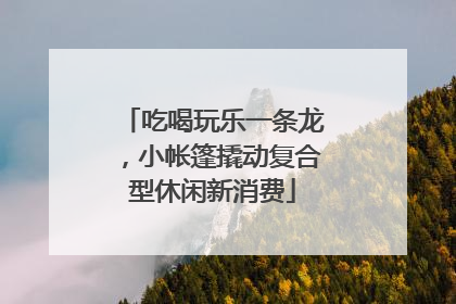 吃喝玩乐一条龙，小帐篷撬动复合型休闲新消费