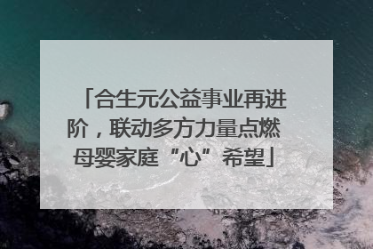 合生元公益事业再进阶，联动多方力量点燃母婴家庭“心”希望