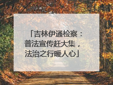 吉林伊通检察：普法宣传赶大集，法治之行暖人心