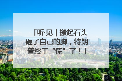 听·见｜搬起石头砸了自己的脚，特朗普终于“慌”了！