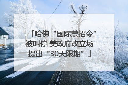 哈佛“国际禁招令”被叫停 美政府改立场提出“30天限期”