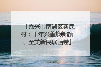 嘉兴市南湖区新民村：千年兴善焕新颜、至美新民展画卷