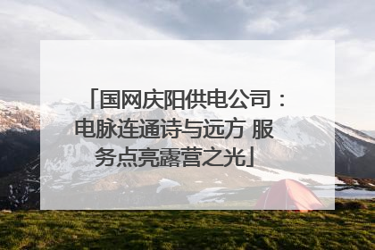 国网庆阳供电公司：电脉连通诗与远方 服务点亮露营之光
