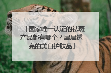 国家唯一认证的祛斑产品都有哪个？层层透亮的美白护肤品