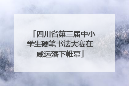 四川省第三届中小学生硬笔书法大赛在威远落下帷幕