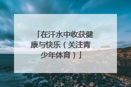 在汗水中收获健康与快乐（关注青少年体育）