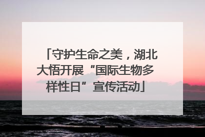 守护生命之美，湖北大悟开展“国际生物多样性日”宣传活动