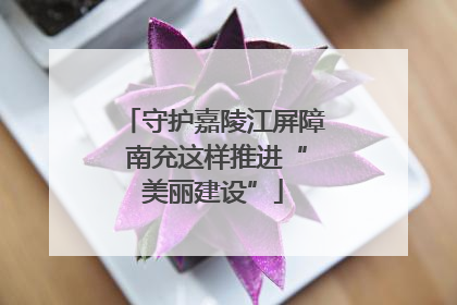 守护嘉陵江屏障 南充这样推进“美丽建设”