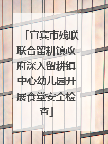 宜宾市残联联合留耕镇政府深入留耕镇中心幼儿园开展食堂安全检查