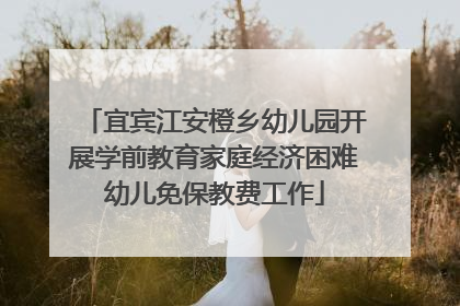 宜宾江安橙乡幼儿园开展学前教育家庭经济困难幼儿免保教费工作
