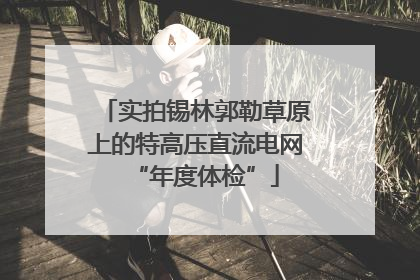 实拍锡林郭勒草原上的特高压直流电网“年度体检”