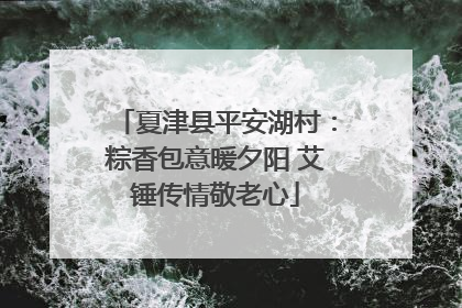 夏津县平安湖村：粽香包意暖夕阳 艾锤传情敬老心