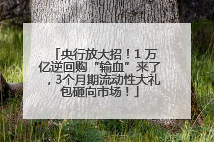 央行放大招！1 万亿逆回购“输血”来了，3个月期流动性大礼包砸向市场！