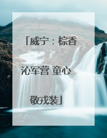 威宁：棕香沁军营 童心敬戎装