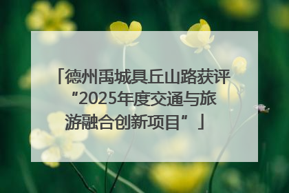 德州禹城具丘山路获评“2025年度交通与旅游融合创新项目”