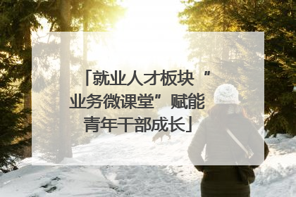 就业人才板块“业务微课堂”赋能青年干部成长