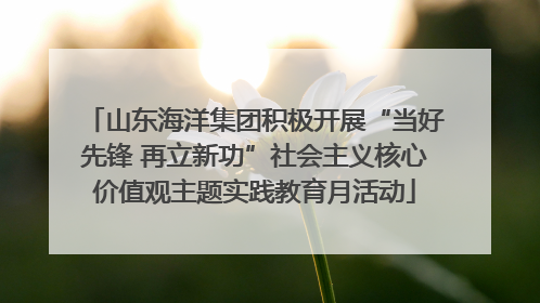 山东海洋集团积极开展“当好先锋 再立新功”社会主义核心价值观主题实践教育月活动