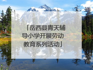 岳西县青天辅导小学开展劳动教育系列活动