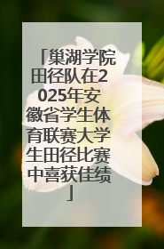 巢湖学院田径队在2025年安徽省学生体育联赛大学生田径比赛中喜获佳绩