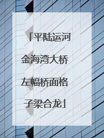 平陆运河金海湾大桥左幅桥面格子梁合龙