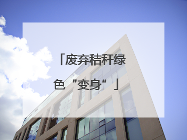 废弃秸秆绿色“变身”
