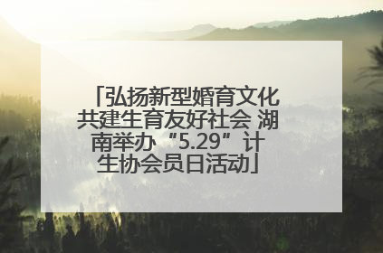 弘扬新型婚育文化 共建生育友好社会 湖南举办“5.29”计生协会员日活动