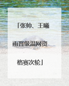 张帅、王曦雨晋级温网资格赛次轮