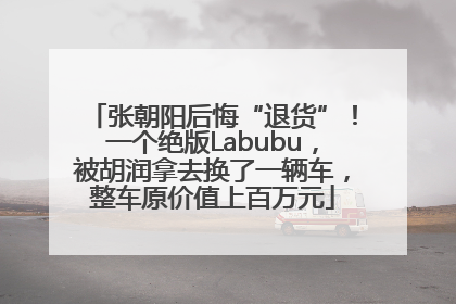 张朝阳后悔“退货”！一个绝版Labubu，被胡润拿去换了一辆车，整车原价值上百万元