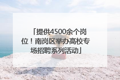 提供4500余个岗位！南岗区举办高校专场招聘系列活动