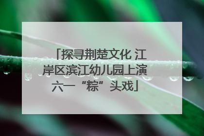 探寻荆楚文化 江岸区滨江幼儿园上演六一“粽”头戏