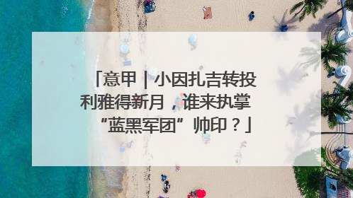 意甲｜小因扎吉转投利雅得新月，谁来执掌“蓝黑军团”帅印？