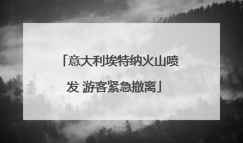 意大利埃特纳火山喷发 游客紧急撤离