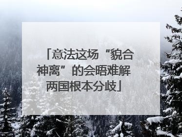意法这场“貌合神离”的会晤难解两国根本分歧