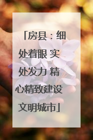 房县：细处着眼 实处发力 精心精致建设文明城市