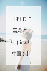 打卡“雪龙2”号（记录中国）